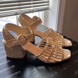 NWT Paloma Barcelo Melani Cord Espadrille Raffia Sandal Orig $408